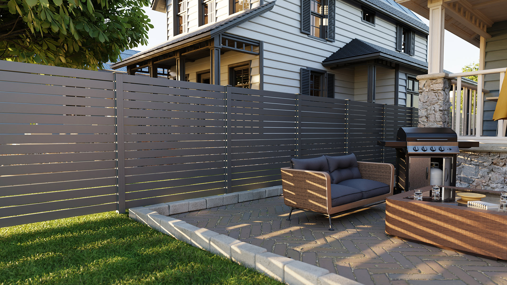 VIDUAL line 100 | aluminum fence system 100 x 20 mm | 1000 mm | 1730 mm ...