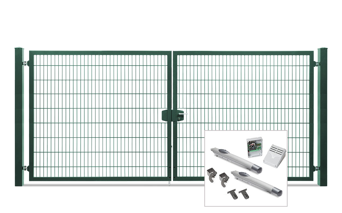 VARIO Trend Driveway Gate – Motorized | 3990 mm | moss green | 1800 mm ...