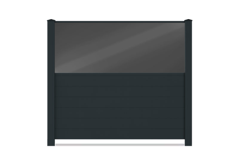 VIDUAL café  |  Klick-Profil 140 x 20 mm mit Glasdekor