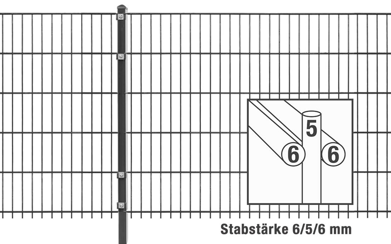 Double-Bar Fence PICO including Posts