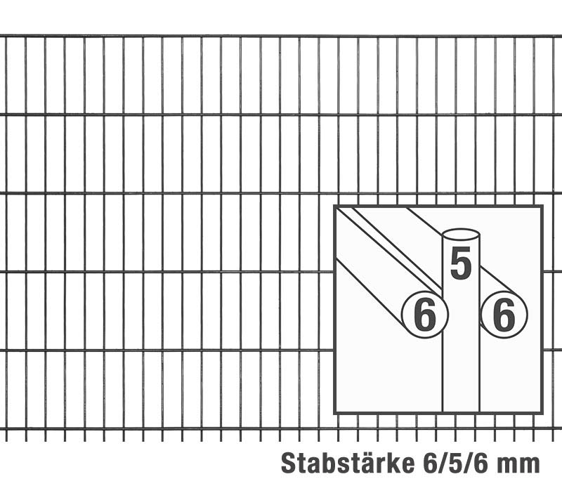 twin-wire mesh MORITZ S | hot-dip galvanized DIN ENISO 10244 | mesh size 50/200 mm