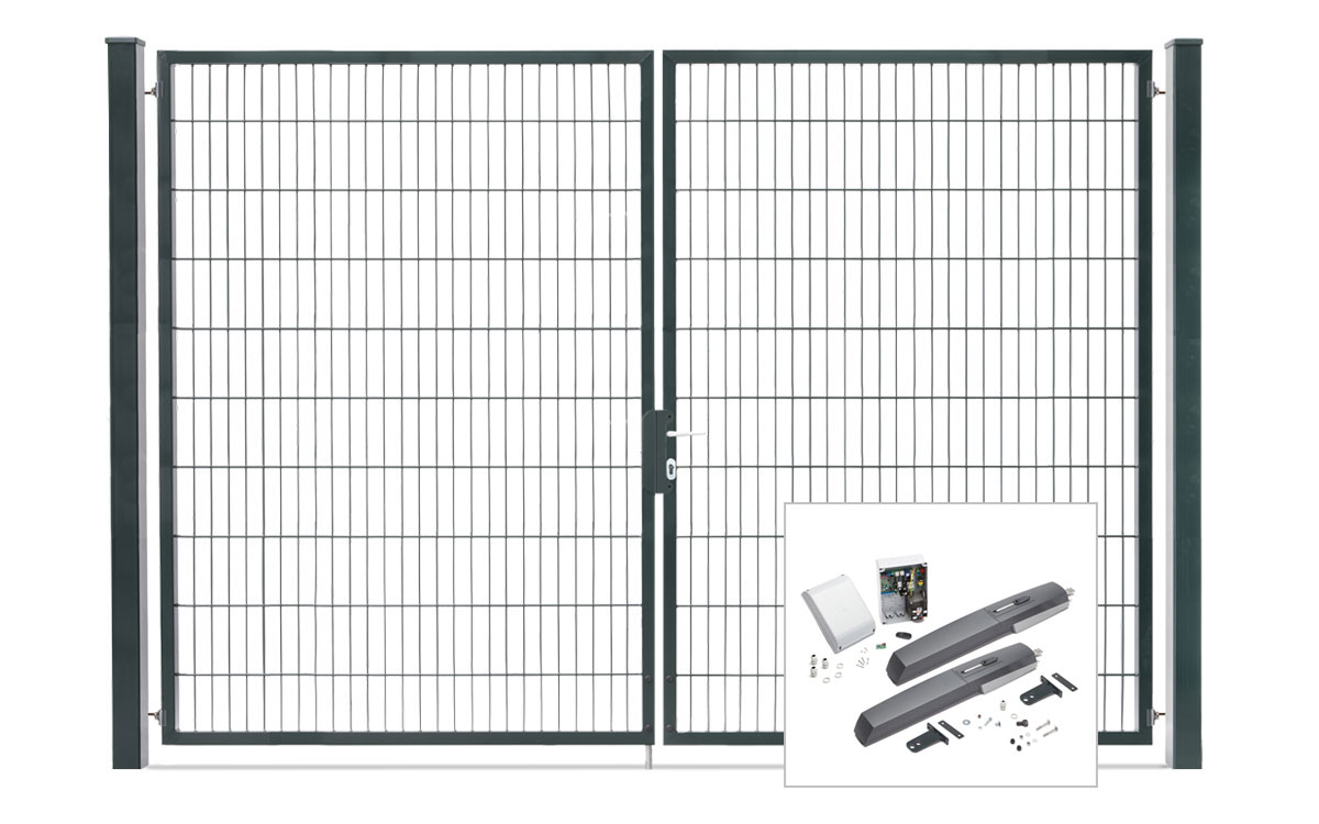 ARIO Compact Driveway Gate – Motorized | 2960 mm | anthracite | 2000 mm ...