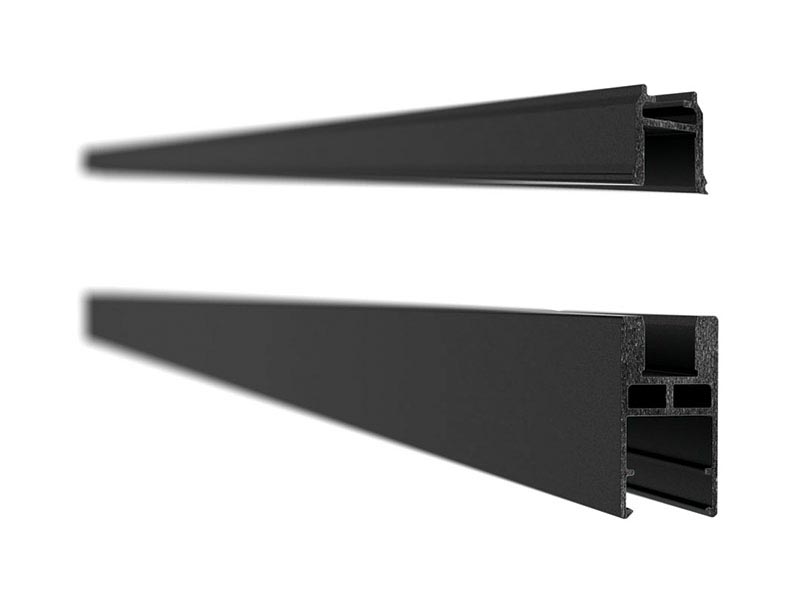 Installation rails for decorative glass infills